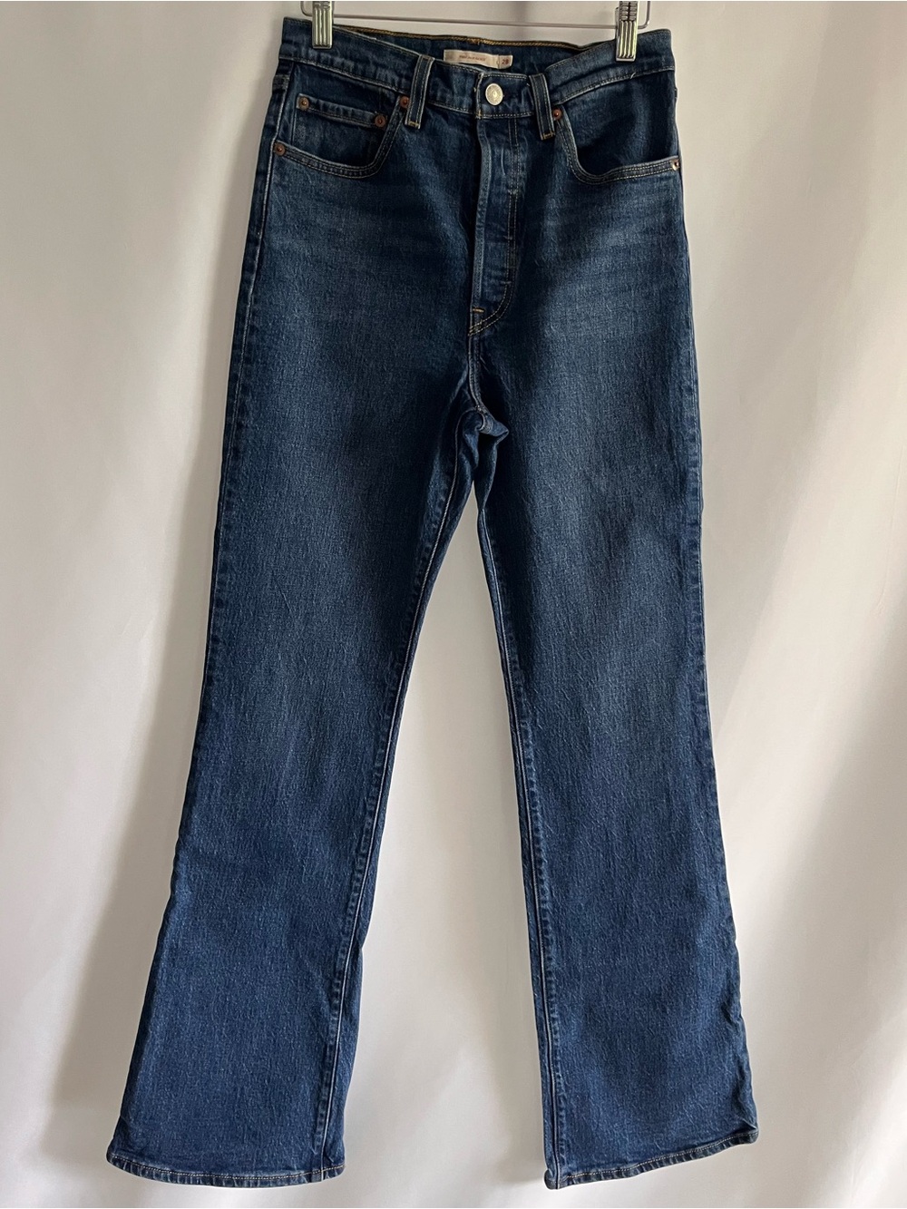 Women's Levi's Ribcage Boot Blue Jeans High-Rise High Waist Bootcut 28